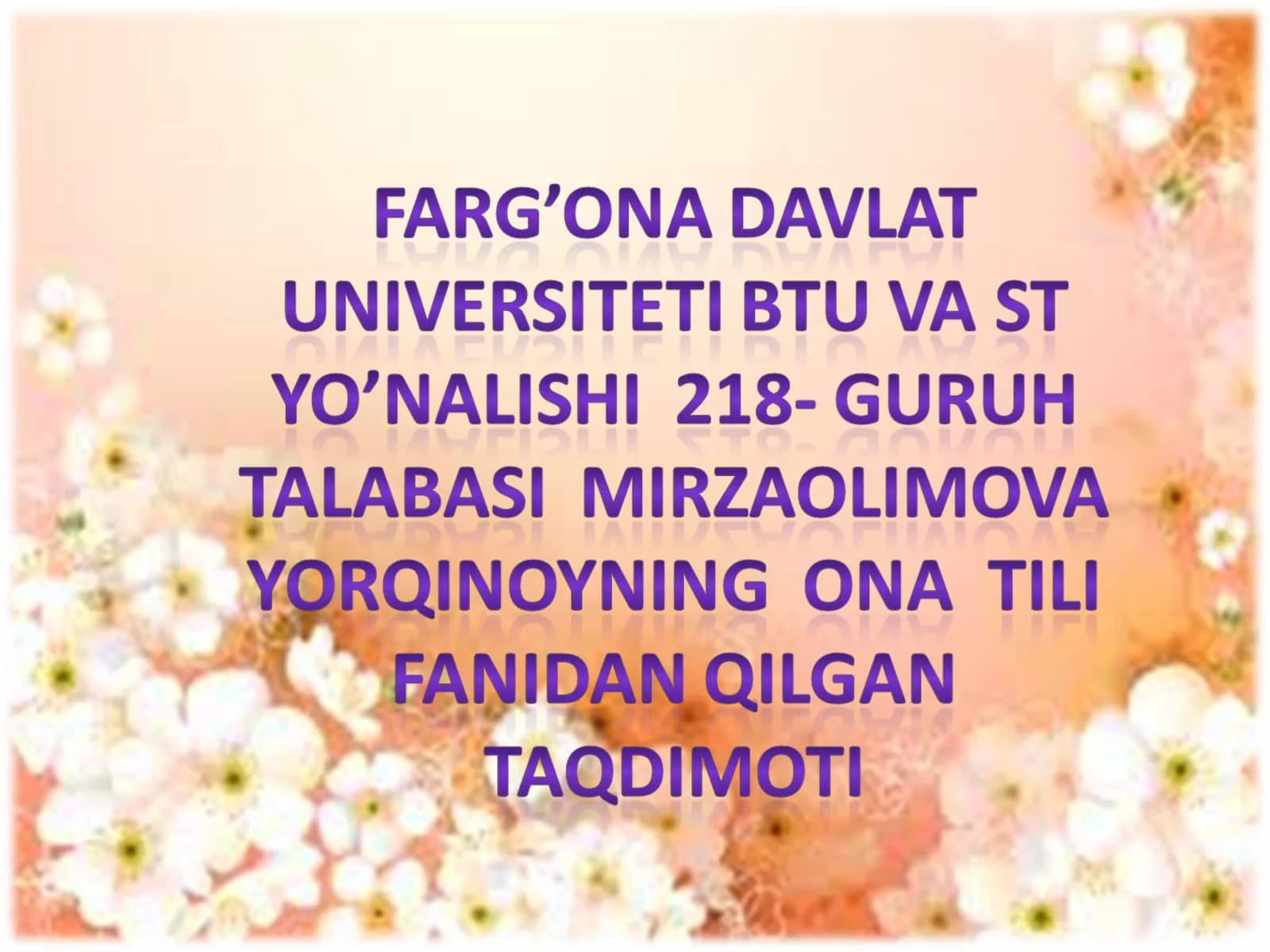Ega va otkesim o’rtasida tirening ishlatilishi