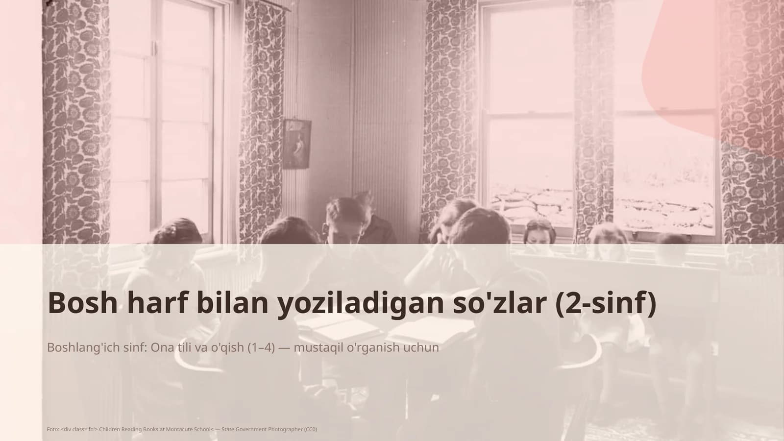 Bosh harf bilan yoziladigan so'zlar (2-sinf)