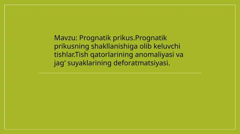 Prognatik prikus