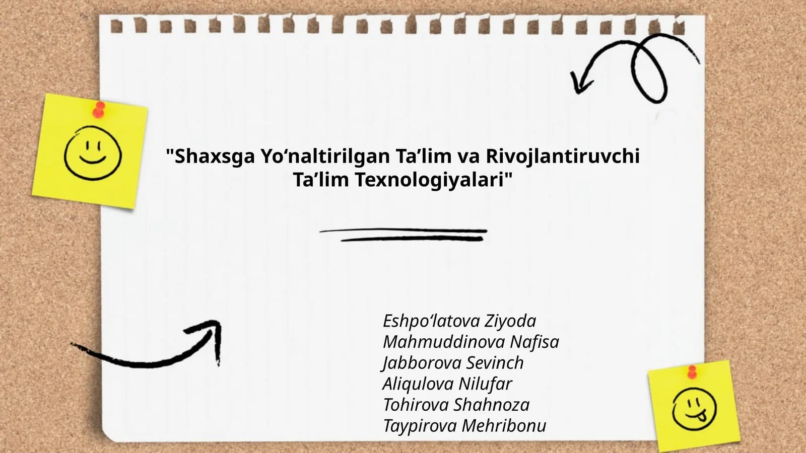 Shaxsga Yo‘naltirilgan Ta’lim va Rivojlantiruvchi Ta’lim Texnologiyalari