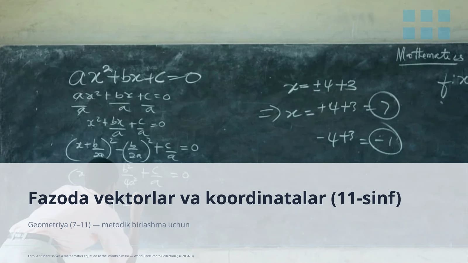 Fazoda vektorlar va koordinatalar (11-sinf)