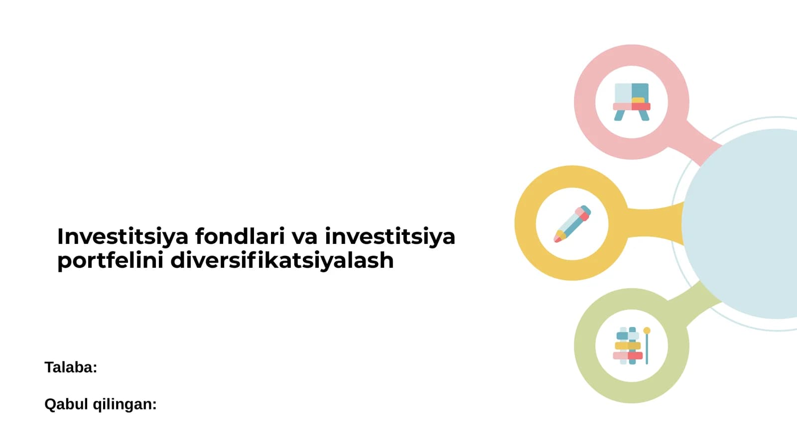 Investitsiya fondlari va investitsiya portfelini diversifikatsiyalash