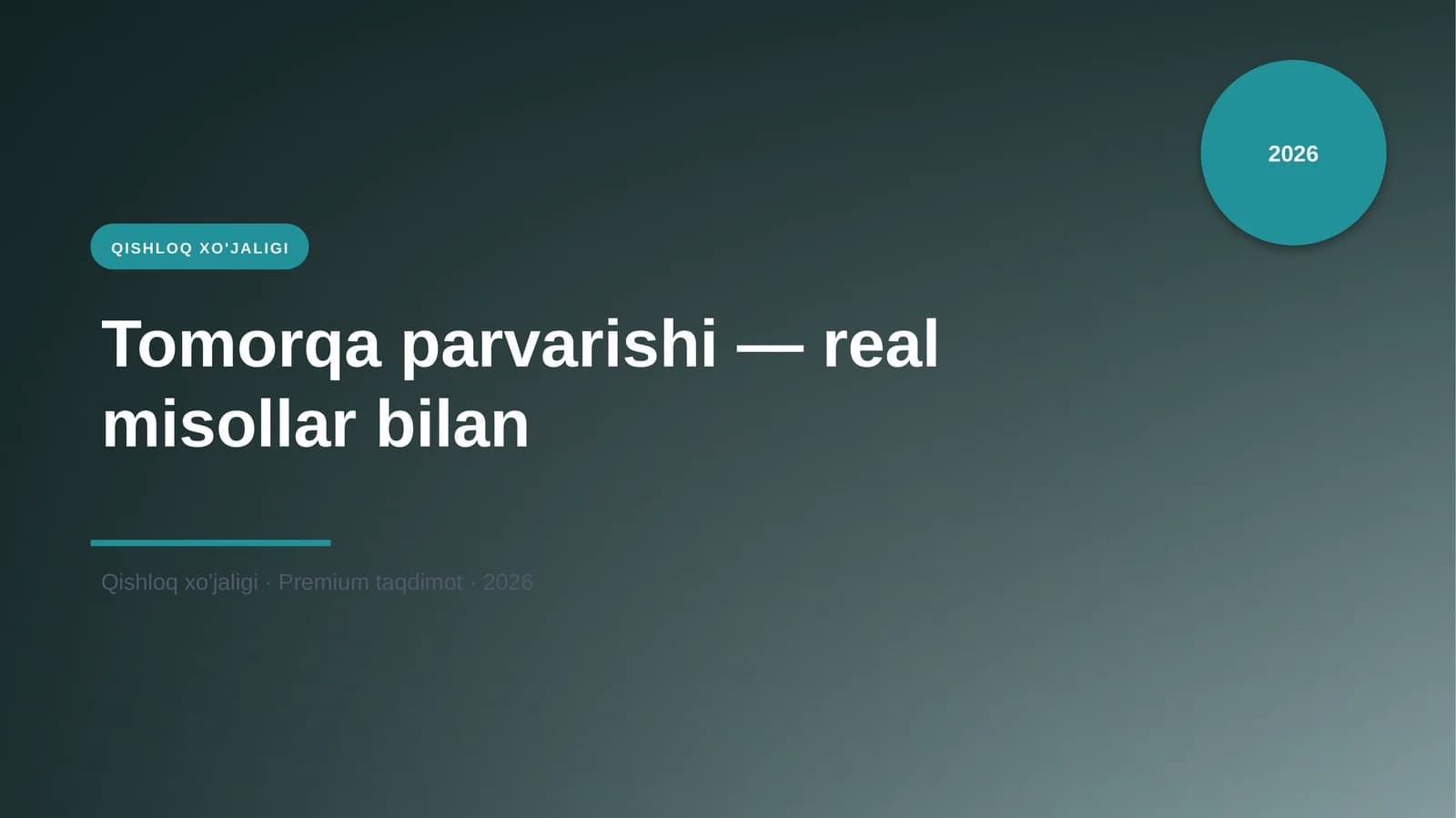 Tomorqa parvarishi — real misollar bilan