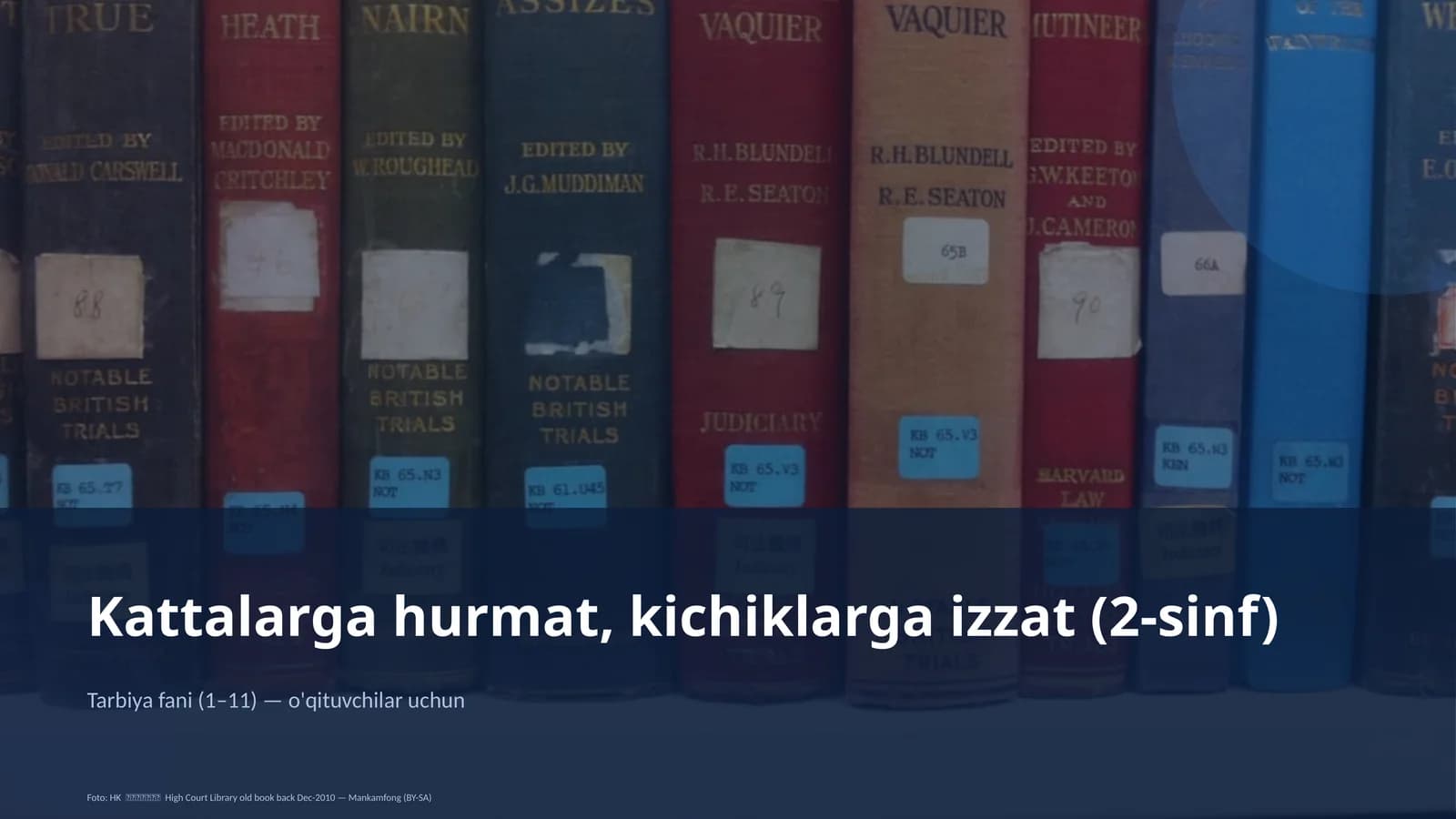 Kattalarga hurmat, kichiklarga izzat (2-sinf)