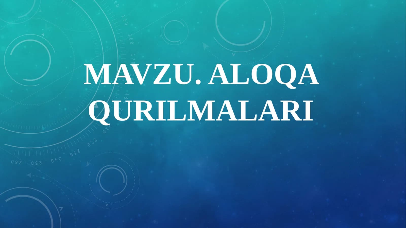 ALOQA QURILMALARI