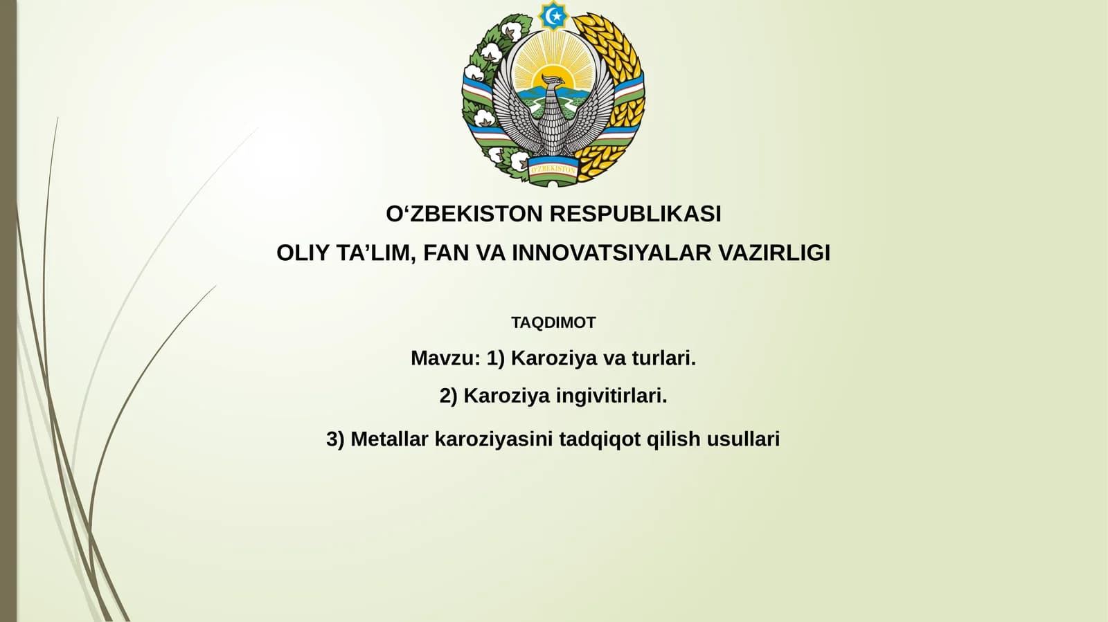 Korroziya va uning turlari