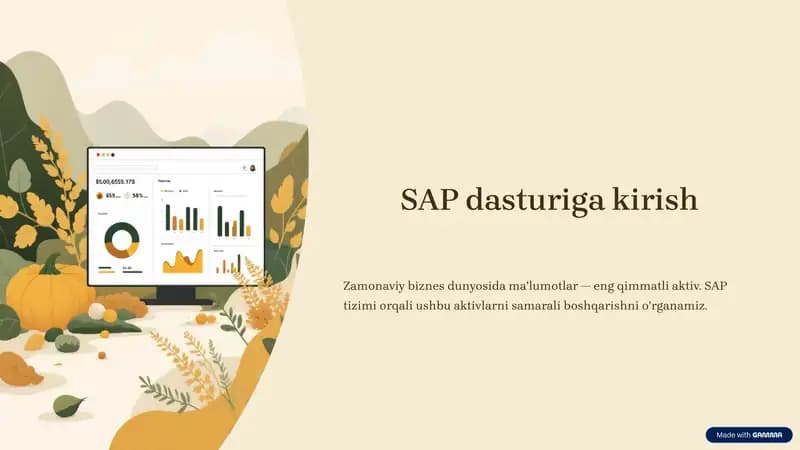 SAP dasturiga kirish