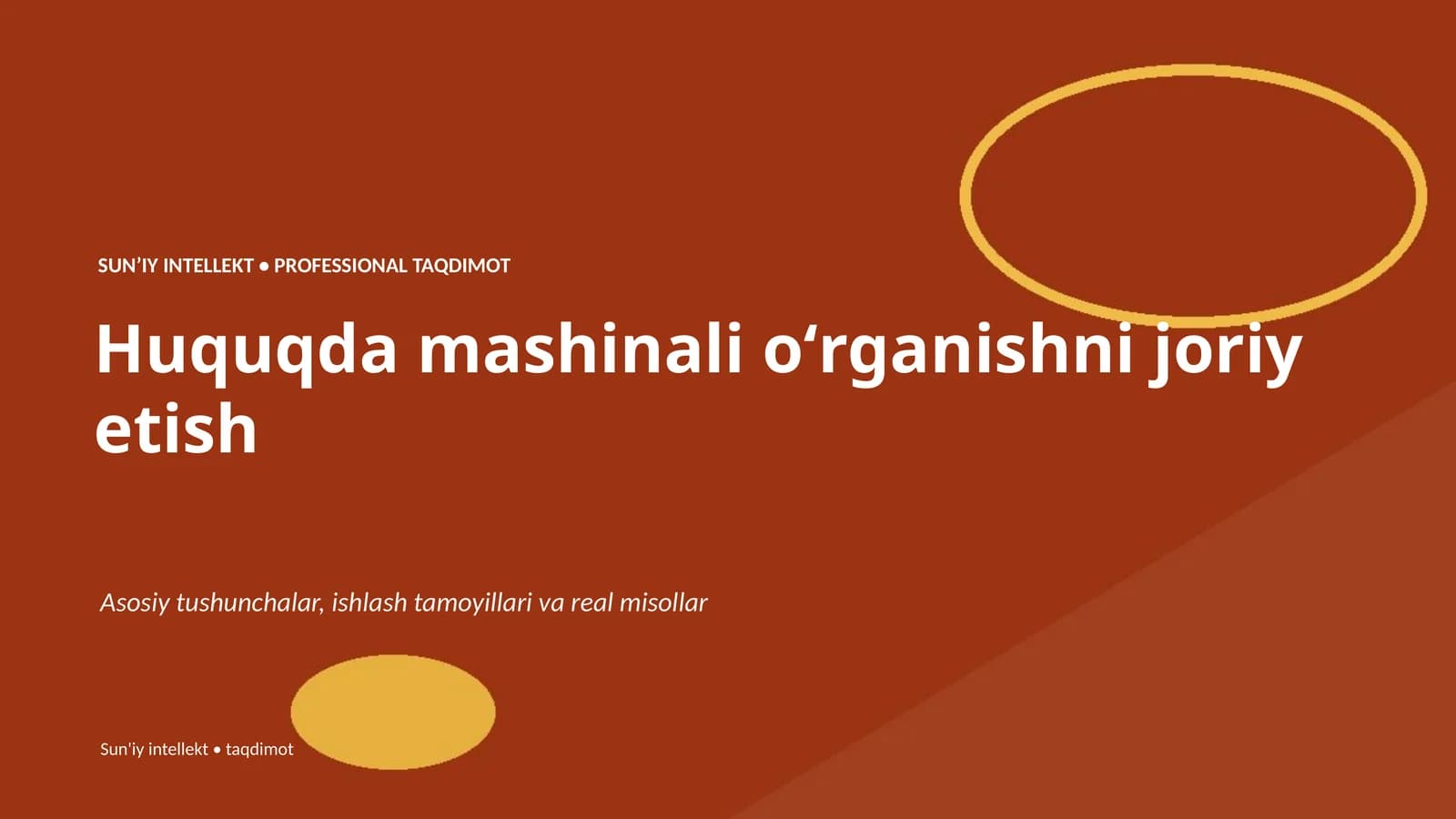 Huquqda mashinali oʻrganishni joriy etish