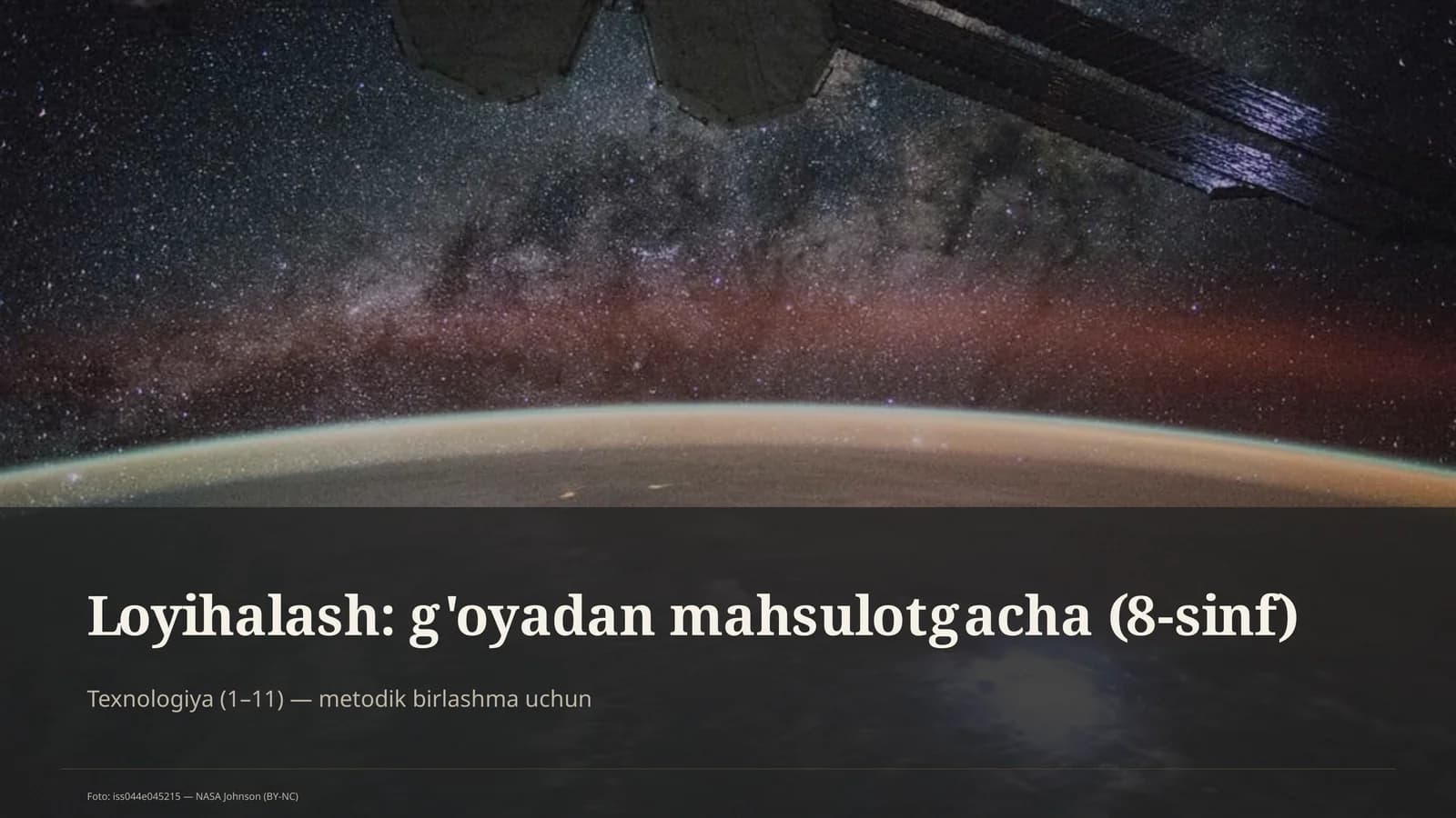 G'oyadan mahsulotgacha (8-sinf)