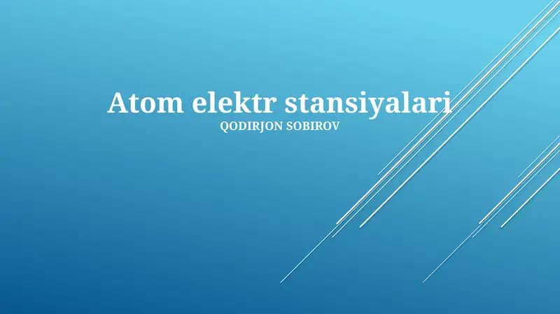 Atom elektr stansiyalari