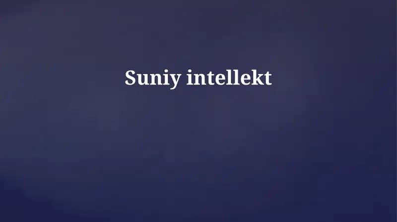 Sun'iy intellekt