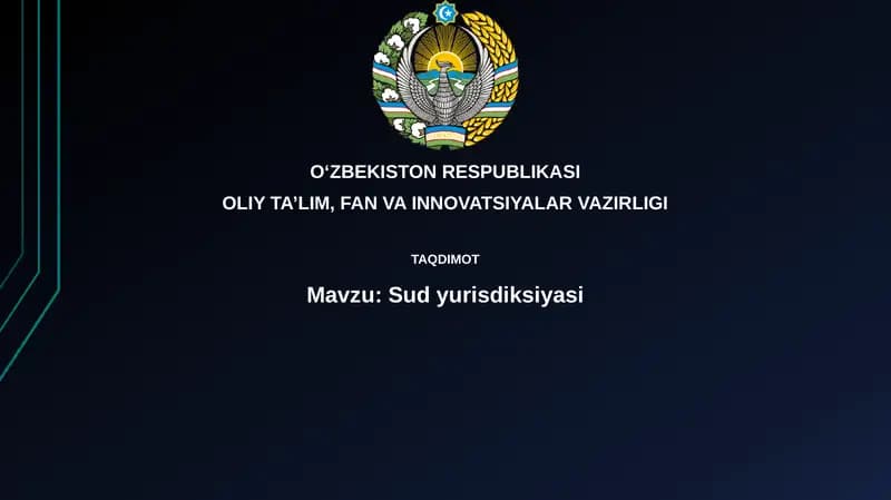 Suv yurisdiksiyasining asoslari