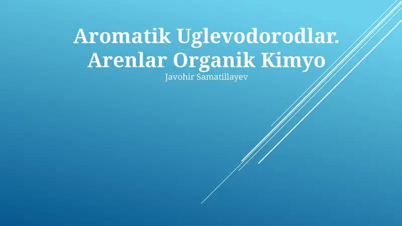Aromatik Uglevodorodlar