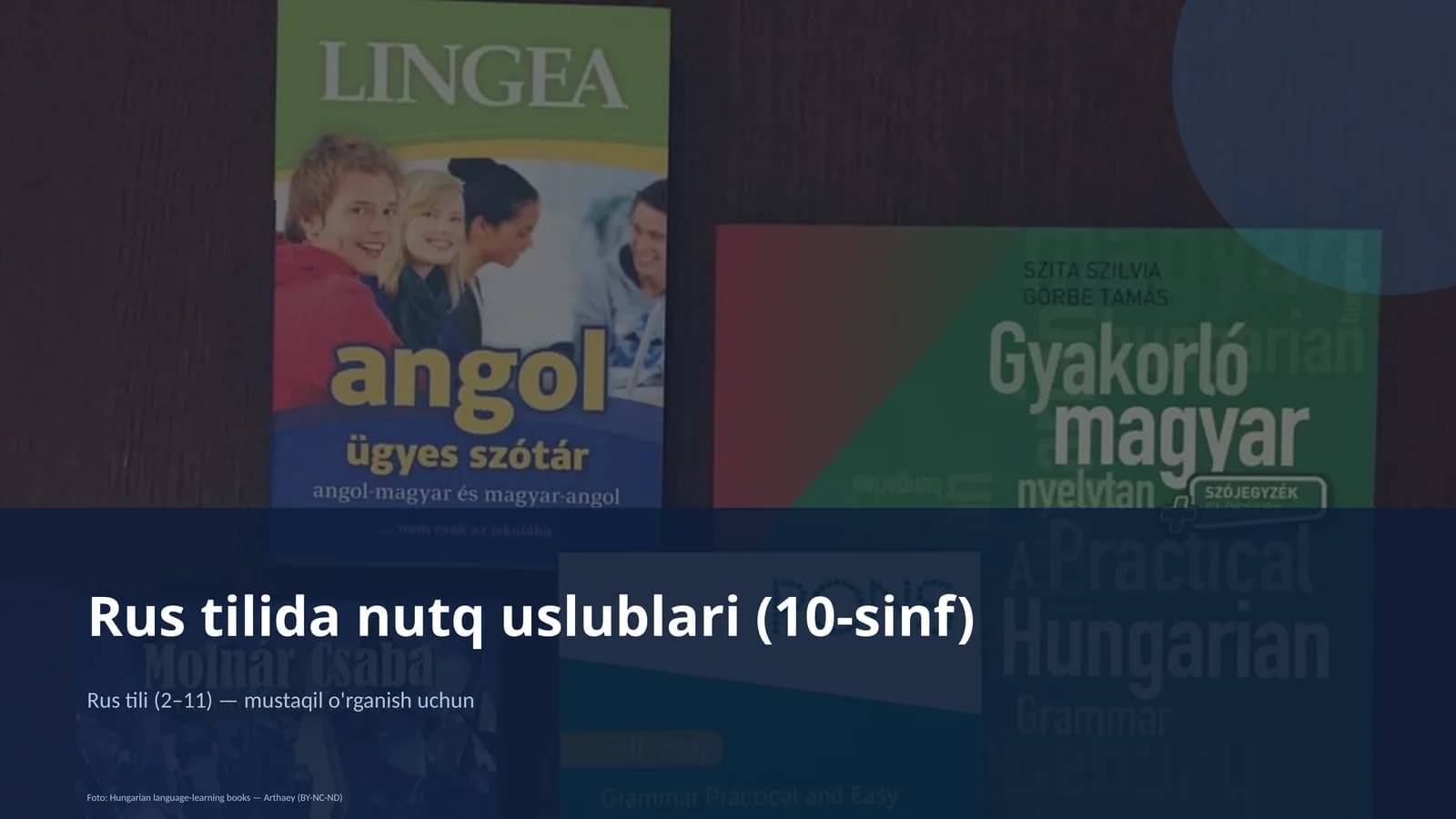 Rus tilida nutq uslublari (10-sinf)