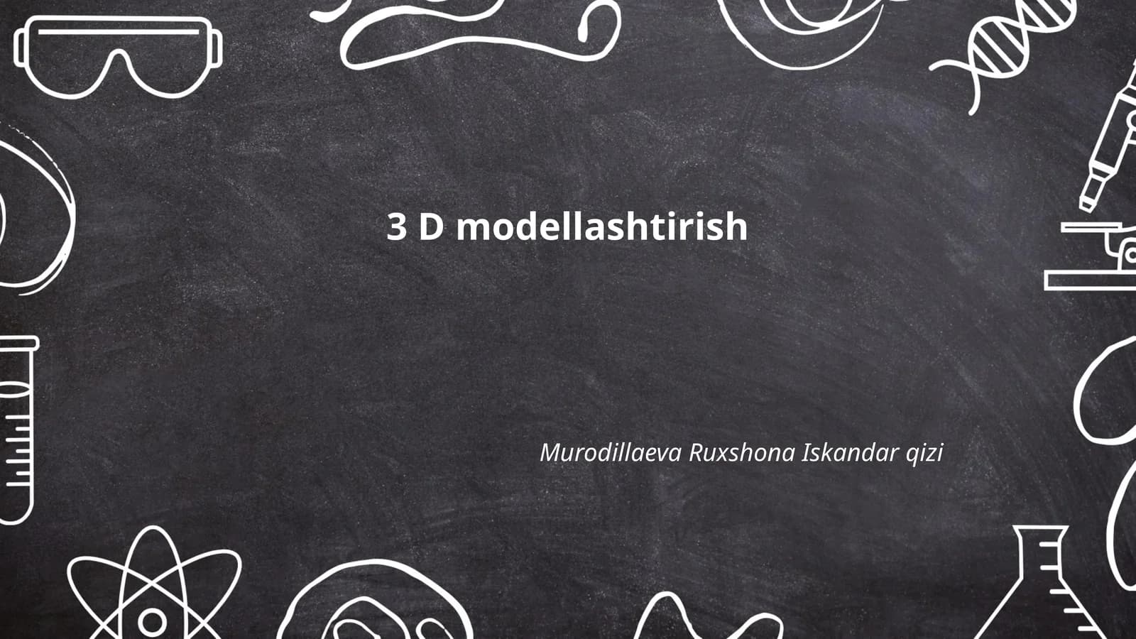 3D modellashtirish asoslari