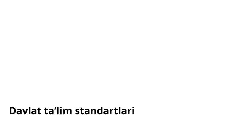 Davlat ta'lim standartlari