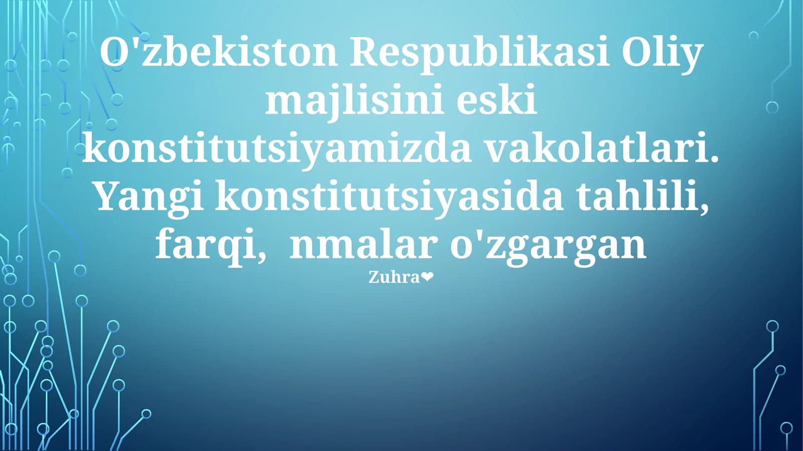 Yangi Konstitutsiyada Oliy Majlisning vakolatlari