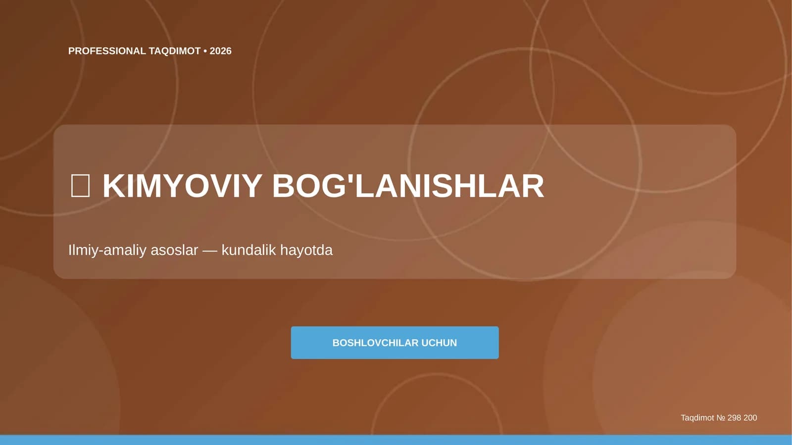 Kimyoviy bog'lanishlar: ilmiy-amaliy asoslar