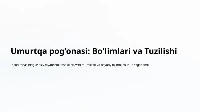Umurtqa pog'onasi