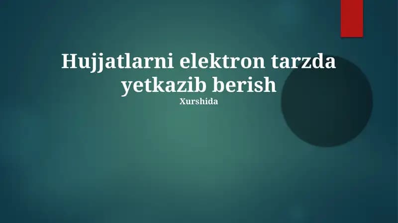 Elektron hujjat yetkazib berish