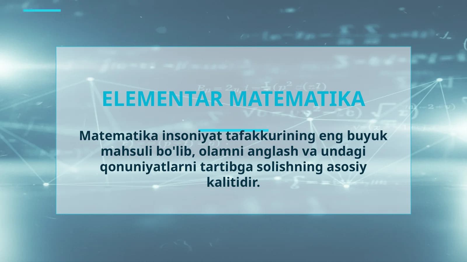 ELEMENTAR MATEMATIKA