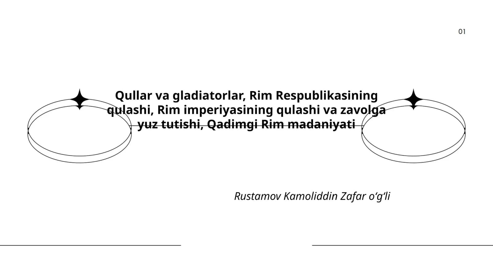 Qullar va gladiatorlar hayoti