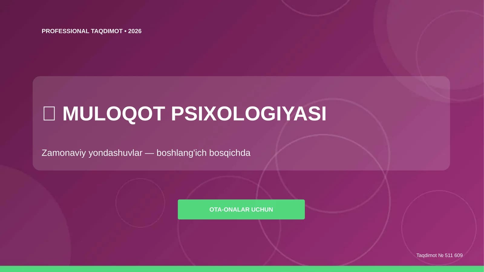 MULOQOT PSIXOLOGIYASI