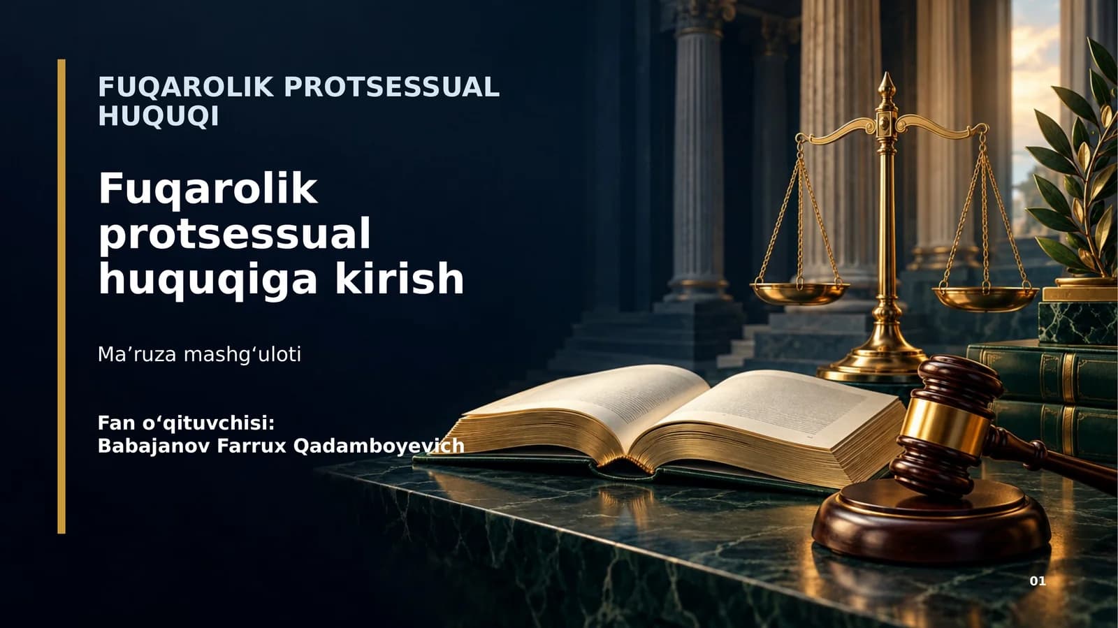 Fuqarolik protsessual huquqiga kirish