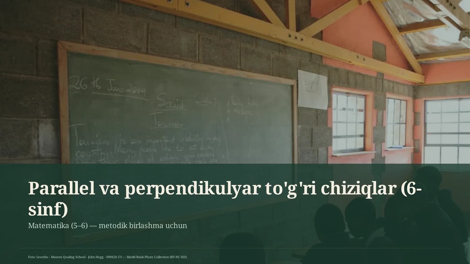 Parallel va perpendikulyar to'g'ri chiziqlar (6-sinf)