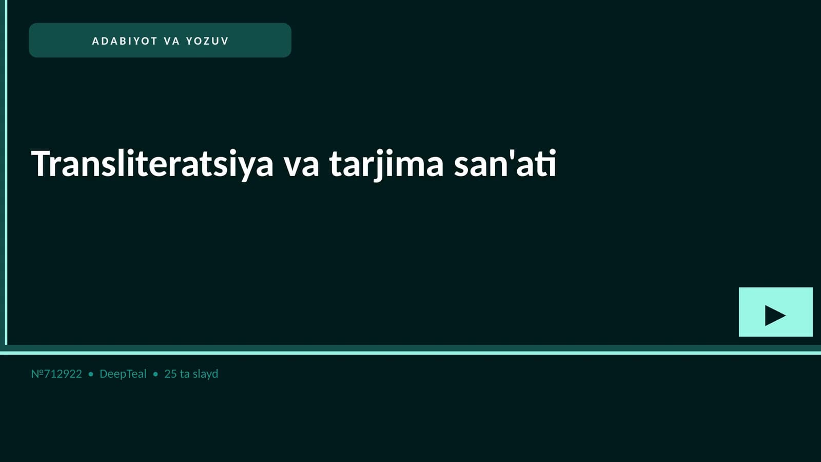 Transliteratsiya va tarjima san'ati