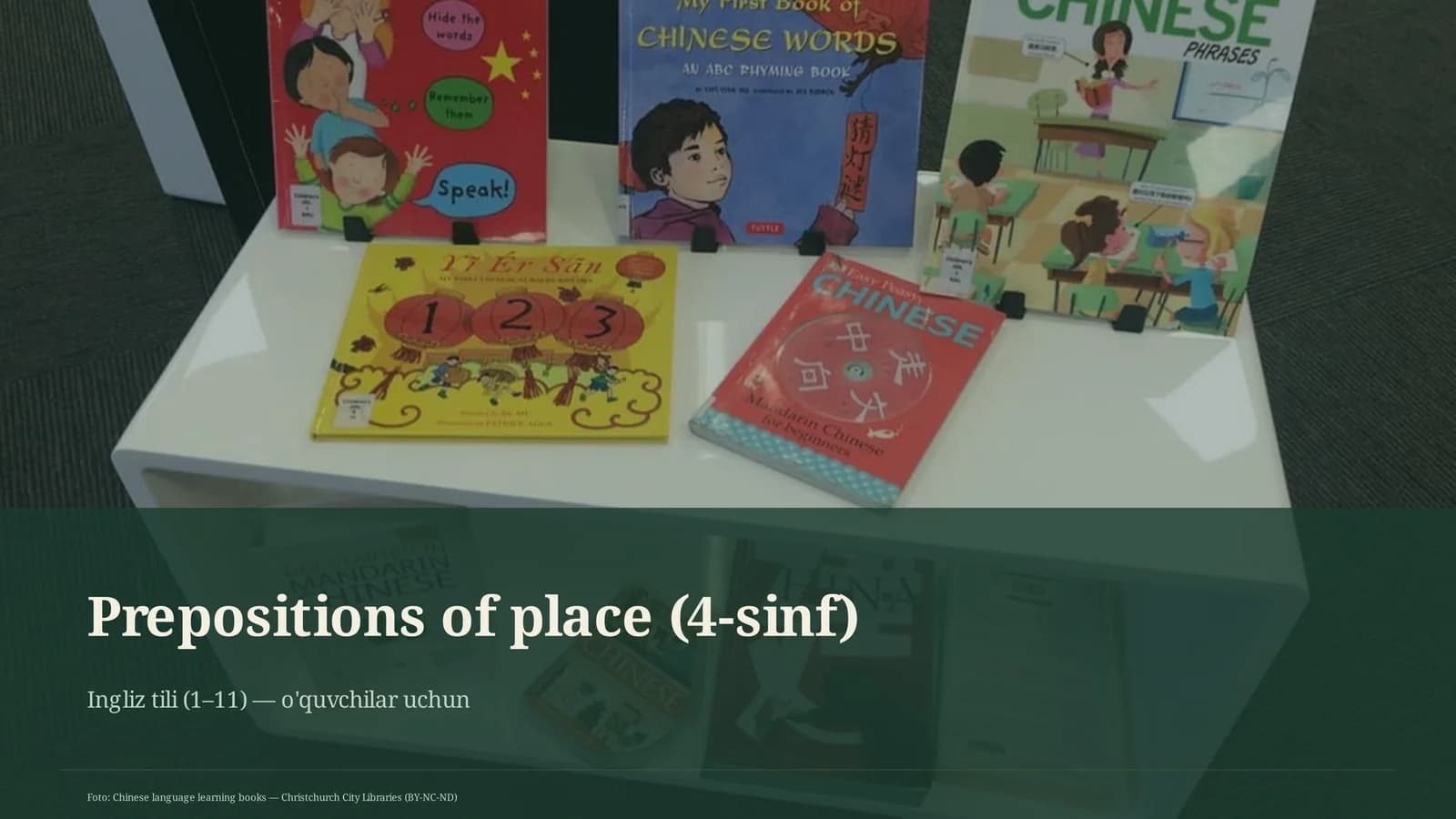 Prepositions of place (4-sinf)