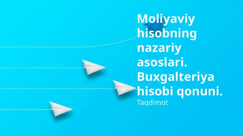 Moliyaviy hisobning nazariy asoslari