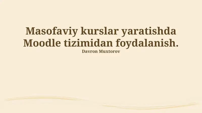 Moodle tizimi
