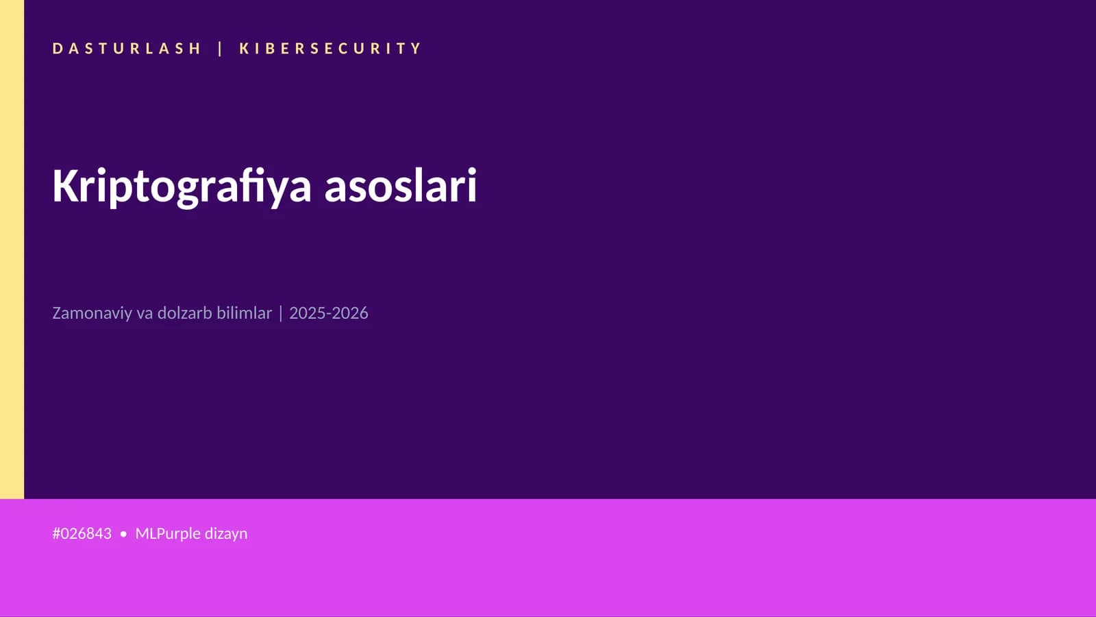 Kriptografiya asoslari