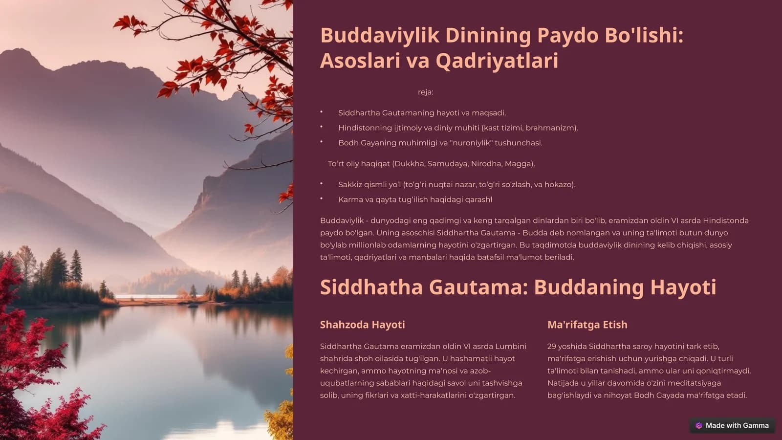 Buddaviylik Dinining Paydo Bo'lishi: Asoslari va Qadriyatlari