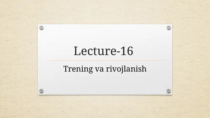 Trening varivojlanish