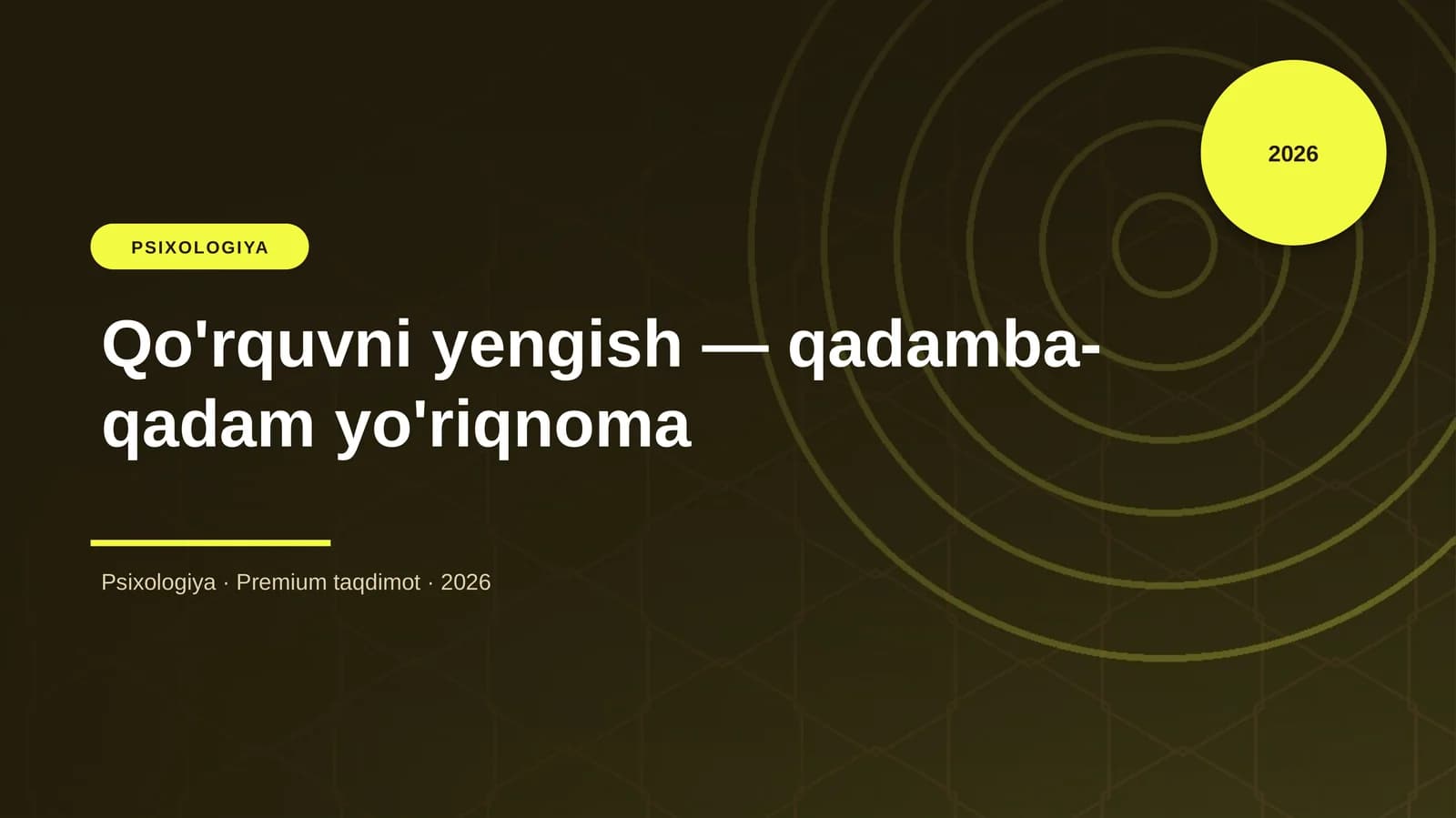 Qo'rquvni yengish — qadamba-qadam yo'riqnoma