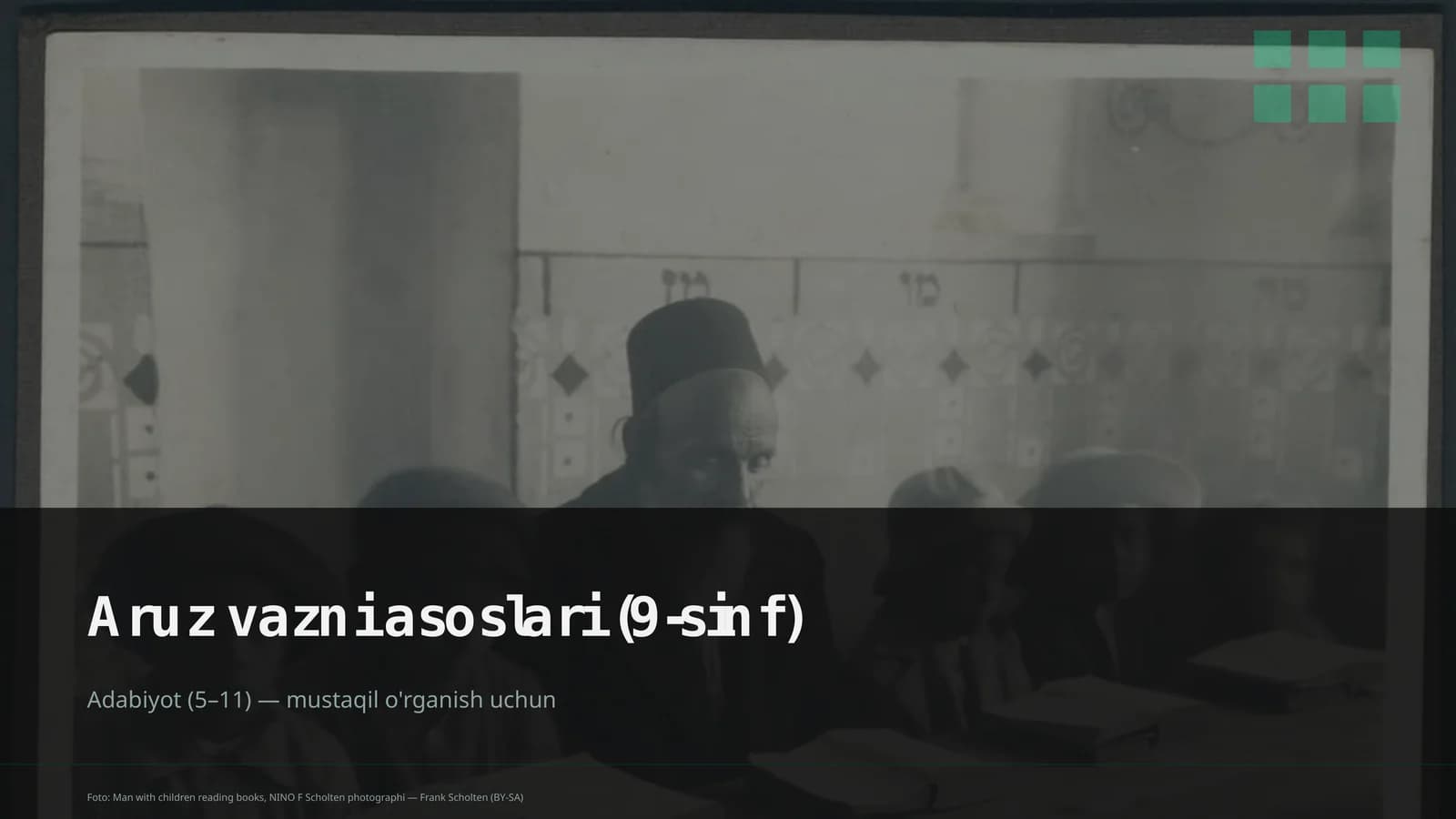 Aruz vazni asoslari (9-sinf)