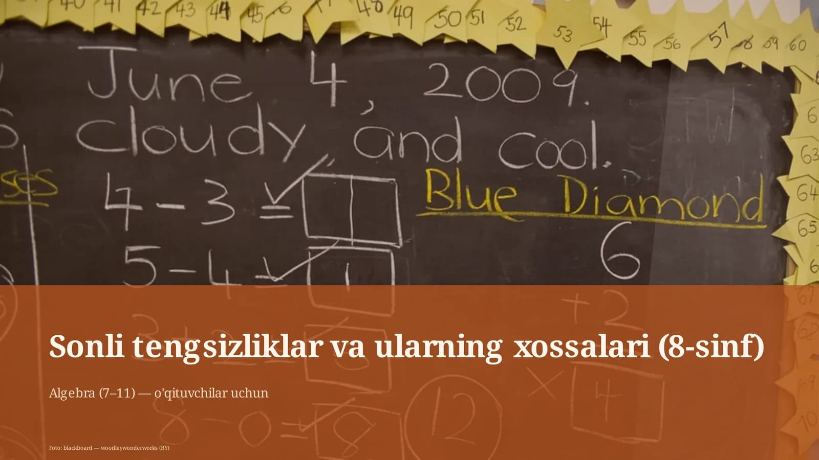 Sonli tengsizliklar va ularning xossalari (8-sinf)