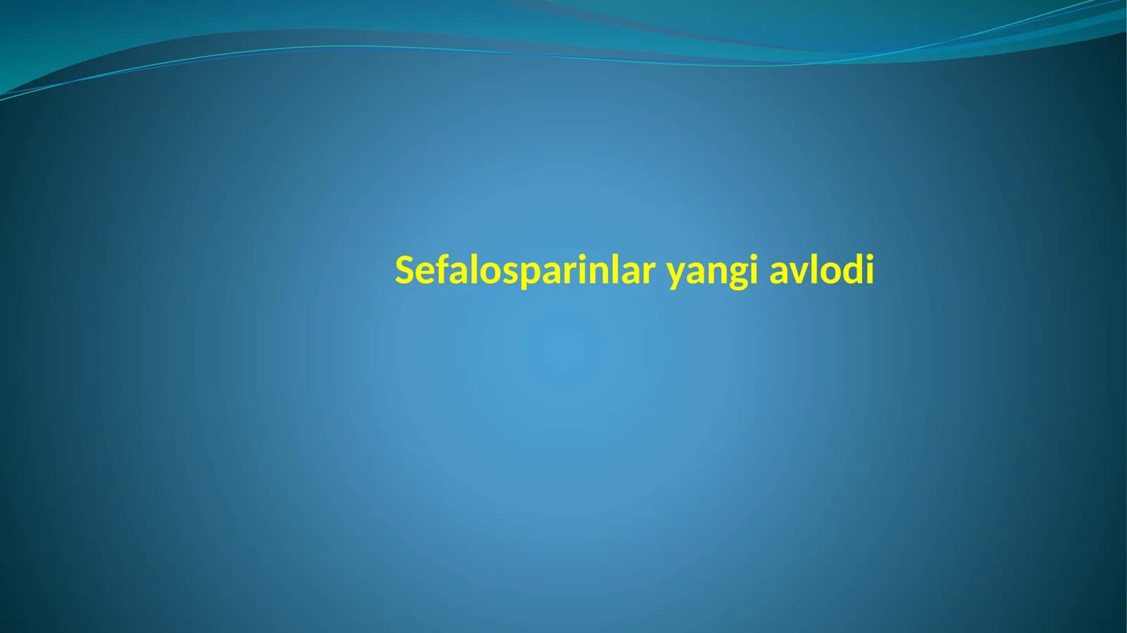 Sefalosparinlar yangi avlodi