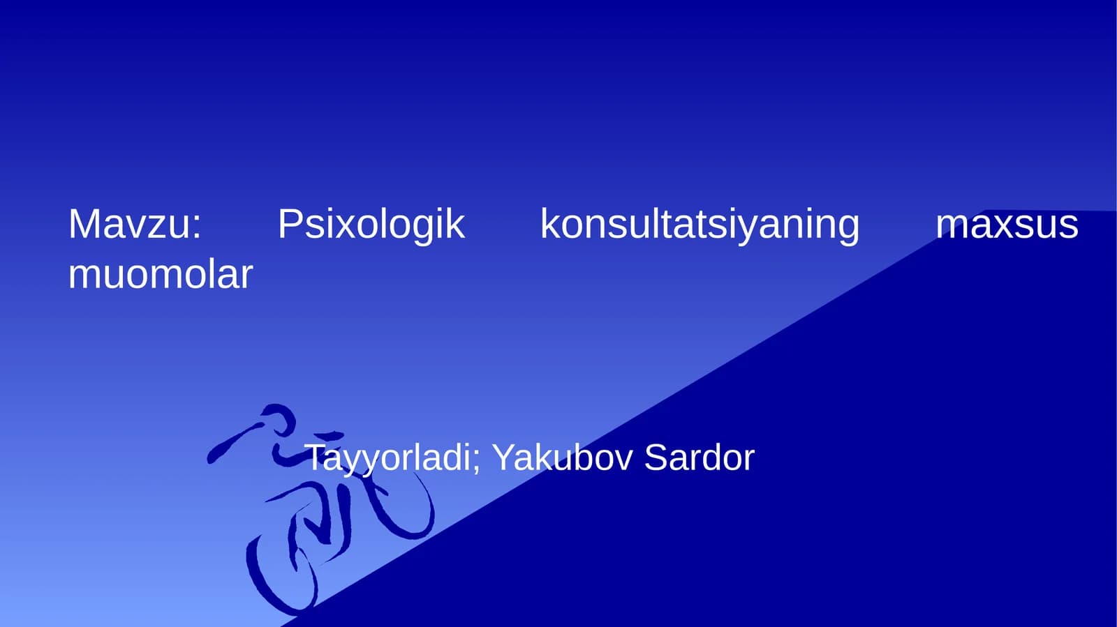 Psixologik konsultatsiyaning maxsus muomolar