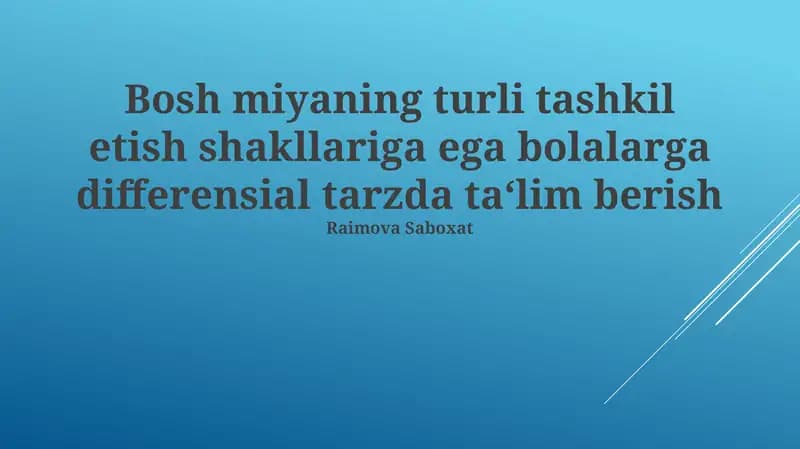 Muvaffaqiyatli differentsiallash misollari