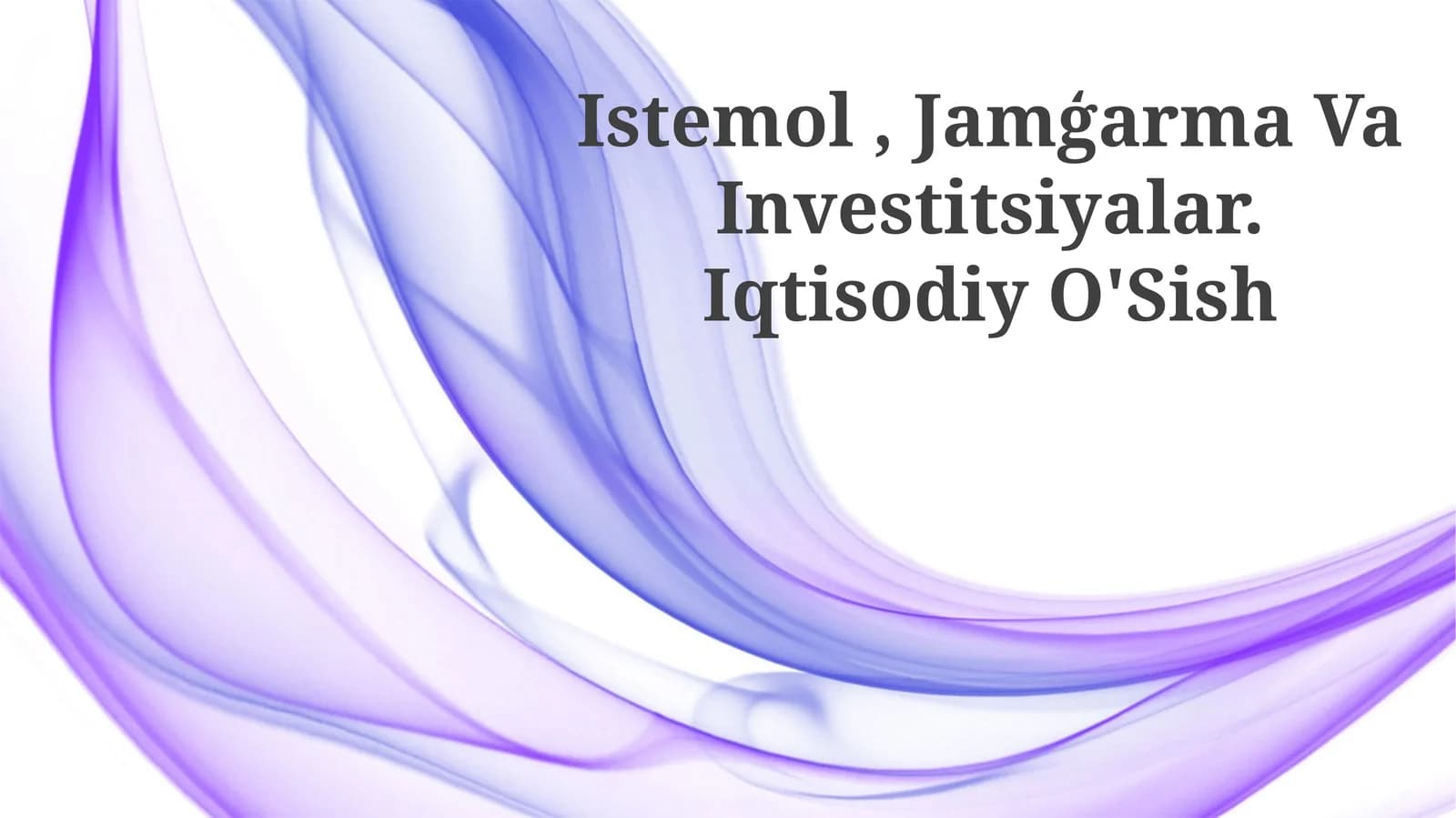 Istemol, Jamģarma Va Investitsiyalar. Iqtisodiy O'Sish