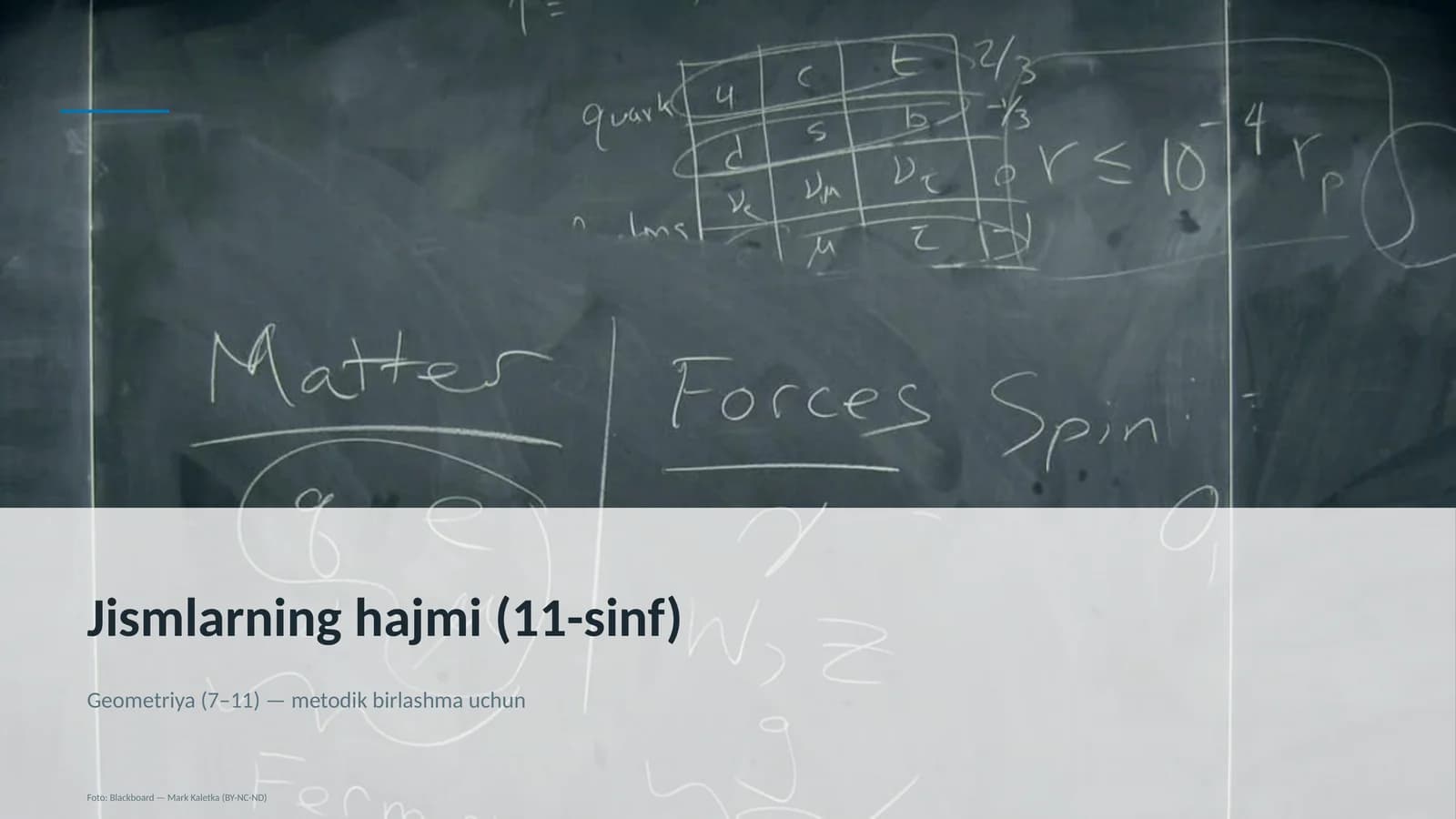 Jismlarning hajmi (11-sinf)