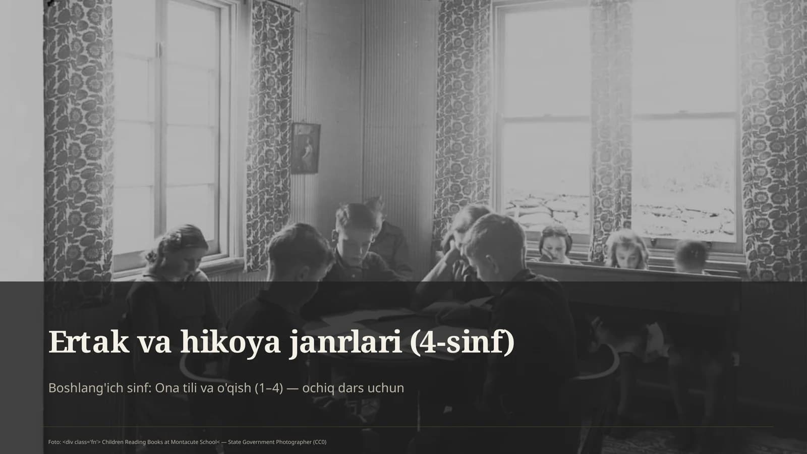 Ertak va hikoya janrlari (4-sinf)