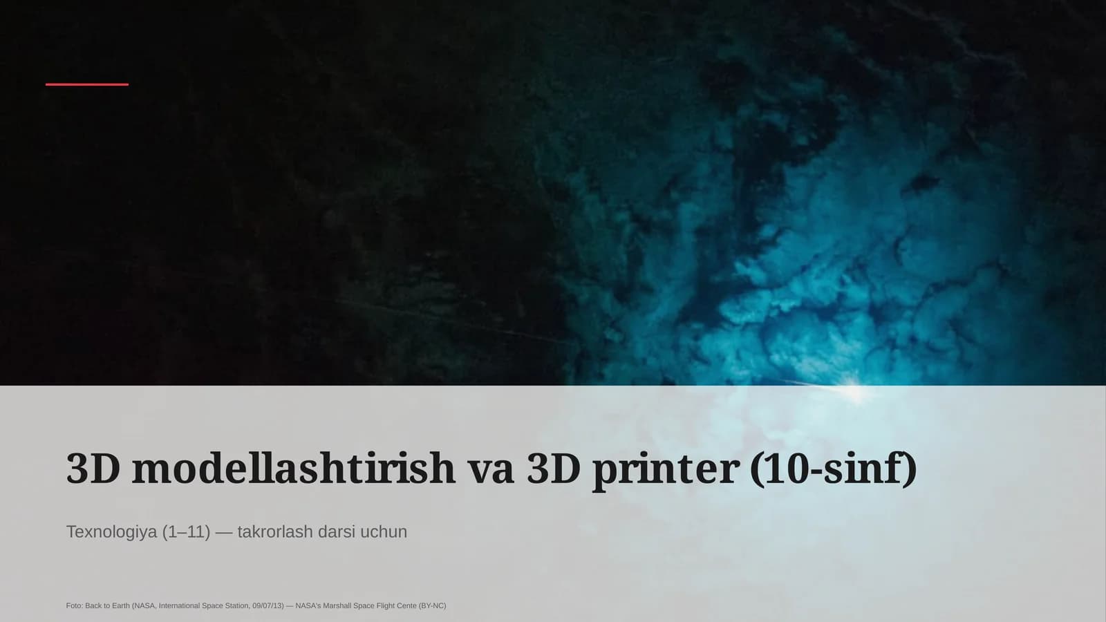 3D modellashtirish va 3D printer (10-sinf)