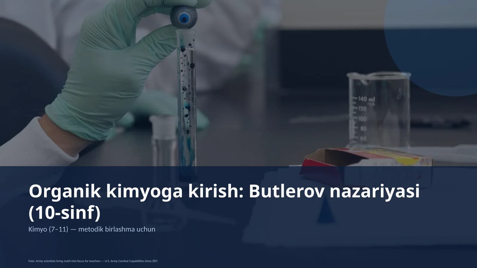 Organik kimyoga kirish: Butlerov nazariyasi (10-sinf)