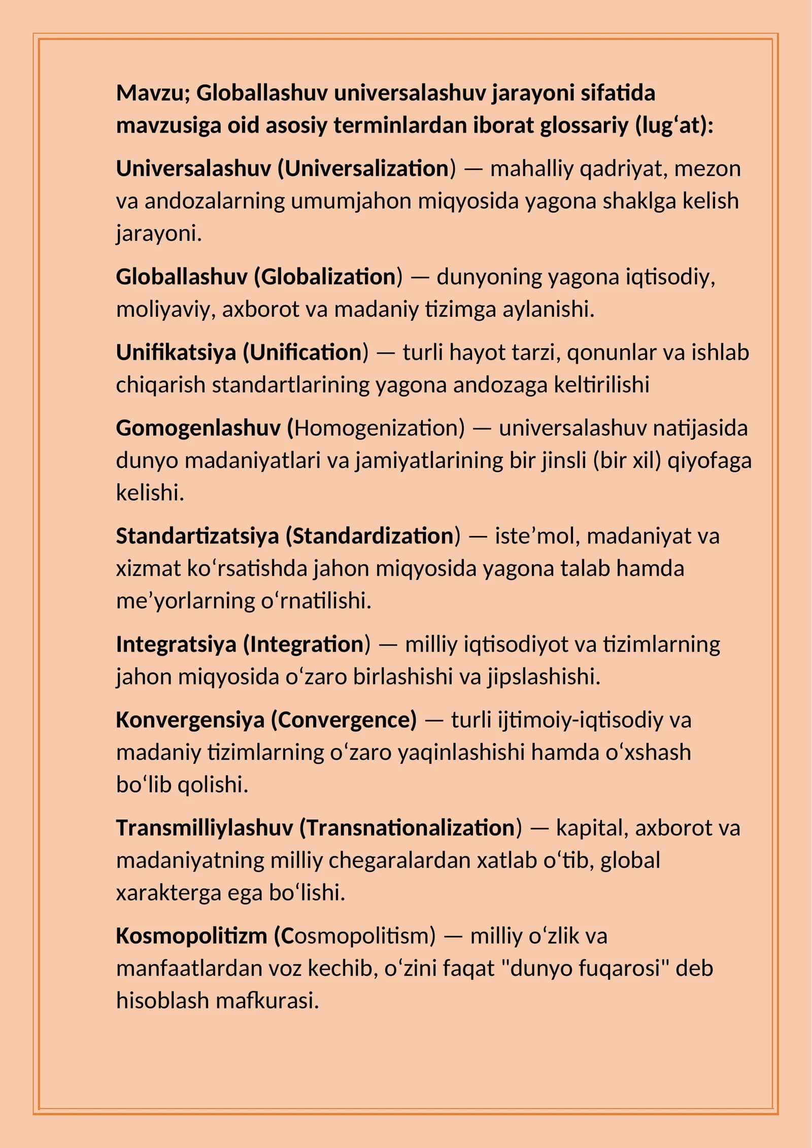globallashuv unversallashuv