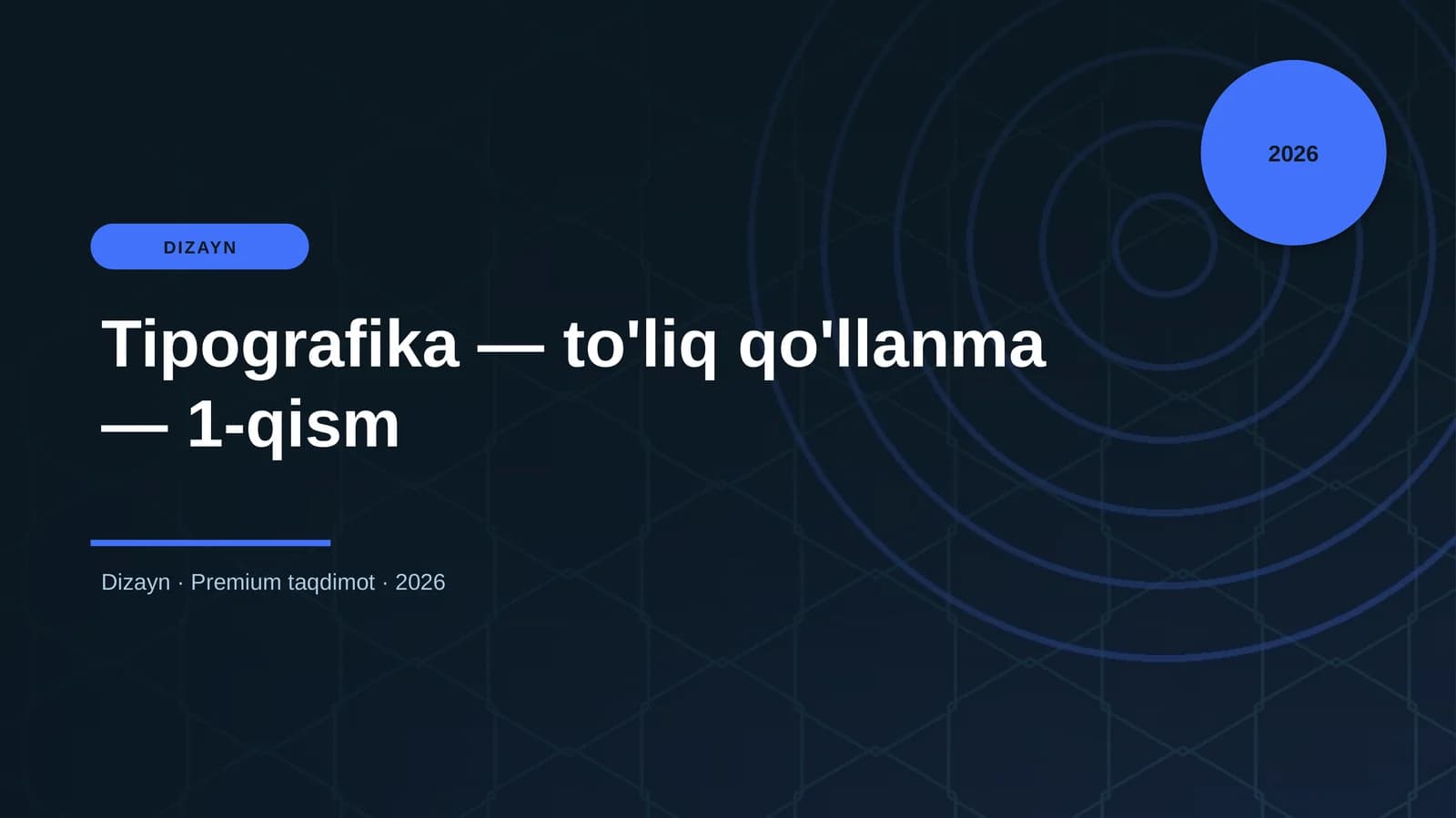 Tipografika — to'liq qo'llanma — 1-qism