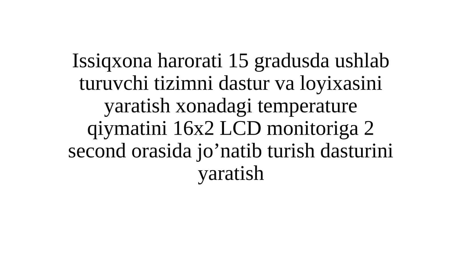 Datchiklar haqida umumiy ma'lumot
